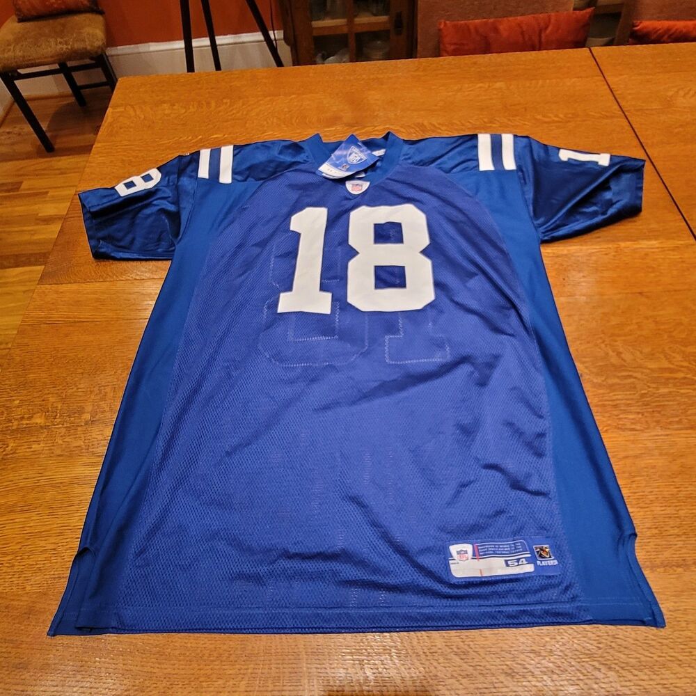 Vintage Reebok NFL Indianapolis Colts Peyton Manning #18 On Field Jersey Size 54